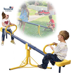 Seesaw for Kids Outdoor, Heavy Duty 250LB 360° Rotating Seesaw Outdoor Teeter To