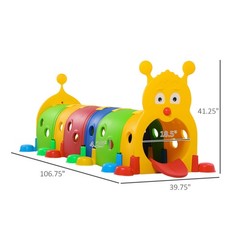 Caterpillar Tunnel for Kids 3-6 Years Outdoor Indoor Climb Crawl Play Equipment