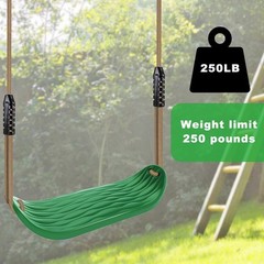 Non-Slip Swing Seat with Adjustable Rope and Carabiners – Heavy Duty Playgrou…
