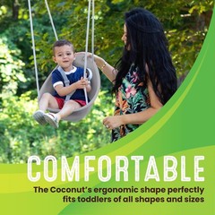 Coconut Toddler Swing – Comfy Baby Swing Outdoor, 3- Point Adjustable Safety …