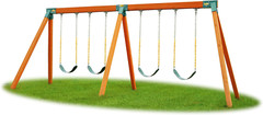 Classic Mkv DIY Swing Set Kit – Complete with Cedar Lumber, Easy 1-2-3 Brackets,