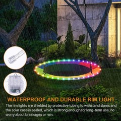 16-Color LED Outdoor Swing Rim Light – Waterproof, Remote Control, Easy Insta…