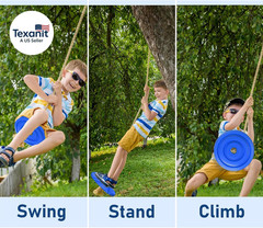 Tree Rope Swing Disc, Rope Swings round Kids Swing Seat Strong Disc Swings for O