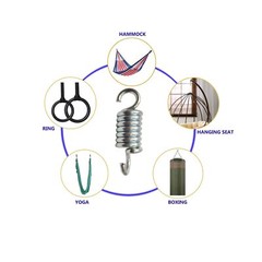 2 Pcs Hammock Chair Spring Porch Swings Hanging Chairs Springs 750Lbs Capacity