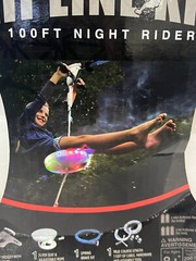 Slackers 100 ft Night Rider Zip Line COMPLETE Kit w/ Light Up Seat 200 lb Limit