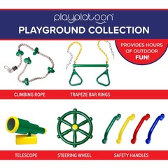Kids Pirate Ship Wheel for Jungle Gym – Green Playground Steering Wheel for S…