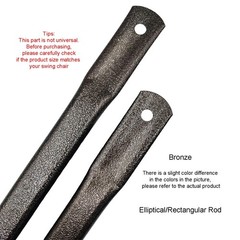 39.4″/100cm Bronze Garden Swing Bars, Rectangular Metal Rods for Hanging Swin…