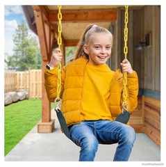 Swing Seat Heavy Duty Green 66 Inch Chain Rust Resistant 250lb Capacity Outdoor