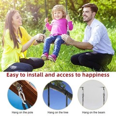 Wood Swing Seat, Carbonized Hanging Wood Tree Swing 16.9 x7.9 x0.5 in for Adu…