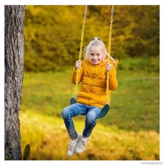 Swing Seat Heavy Duty Green 66 Inch Chain Rust Resistant 250lb Capacity Outdoor
