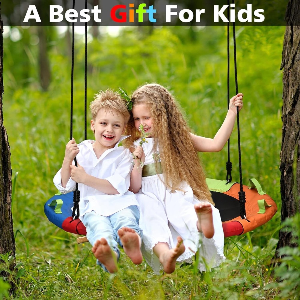 Tree Swing, Summer Swing, 40 inch 900lbs Weight Capacity, with Adjustable Hang