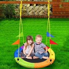40″ Saucer Swing 750lb Waterproof Oxford Tree Swing for Kids, Indoor/Outdoor