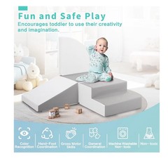 Foam Climbing Blocks for Toddler: 4 Piece Climbing Toys Gym Activities Kid