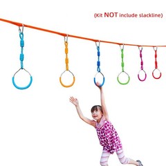 7 Colorful Ninja Ring Fitness Gymnastic Ring Outdoor Backyard Playground Trai…