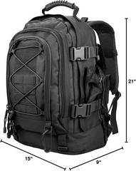 Miramrax Tactical Backpack for Men Military Daypack Black