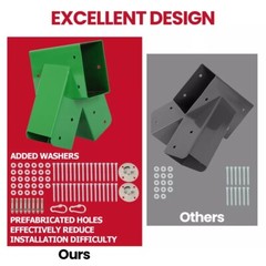 A-Frame 2 Brackets Swing Set Bracket with Mounting Hardware (Green)