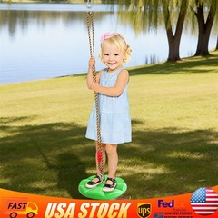 Plastic Hanging Disc Swing For Garden Outdoor Adjustable Height For Playground