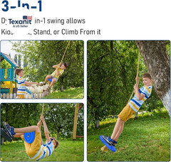 Tree Rope Swing Disc, Rope Swings round Kids Swing Seat Strong Disc Swings for O