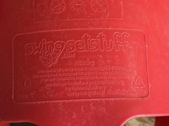 Swing Set Stuff Highback Full Bucket (RED) attachment children OUTDOOR fun