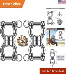 Silent Bearing Heavy-Duty Swing Swivel, 360° Rotation, 1200LB Capacity – 2 Pack