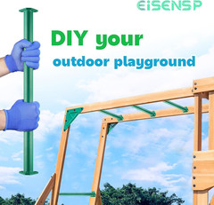 15 Set Metal Monkey Bars Ladder Rungs Set for Backyards Playground and Children