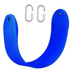 Swing Seat Replacement, Soft EVA Swing Seat with 2 PCS Locking Buckles, Blue