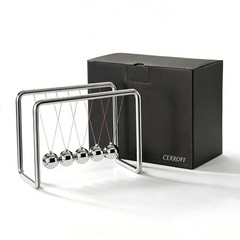 CERROPI Newtons Cradle, 25S+ Swing Time, Newton’s Pendulum 5 Balance Balls,…