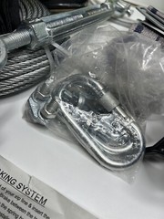 98 Feet Zip Line Kit for Kids and Adult up to 350 Lb with Zipline Spring Brake