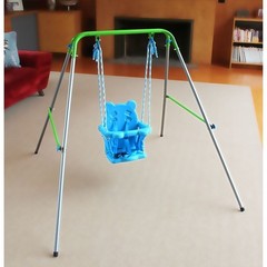 Indoor Outdoor Toddler Swing Set Play Structure W/ Safety Harness 9-36 Months US