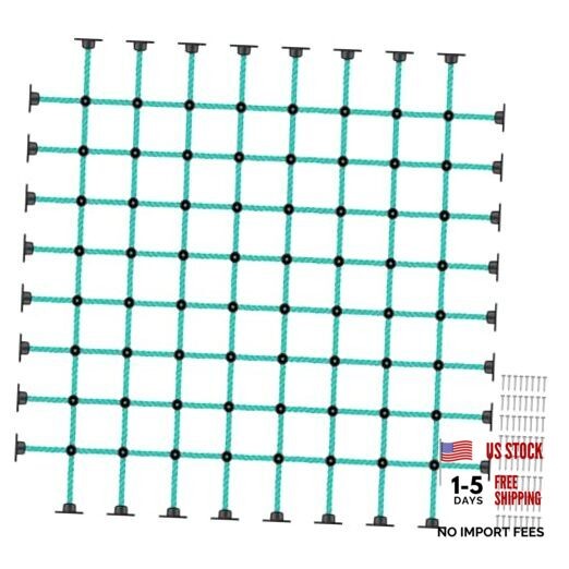 Climbing Net for Kids with Installation Base for 72″ × 72″ Wooden 72″ X 72″