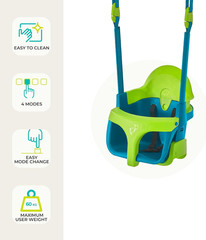 Toys Baby Swing – Comfy Toddler Swing Seat, Kids Outdoor Toys, Quadpod Adjustabl