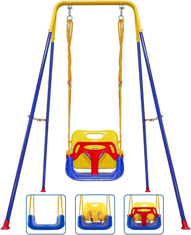 TALECO Gear Toddler Swing, 3-In-1 Swing Sets for Backyard, Baby Swing Outdoor/In