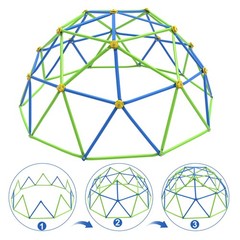 Climbing Dome 10FT Geometric Dome Climber Jungle Gym for Kids 3-10 Years