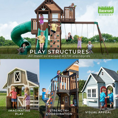 Backyard Discovery Skyfort II Cedar Swing Set/PlaySet FREE SHIPPING NEW
