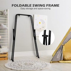Baby Swing Stand, Foldable Baby Swing Frame, Heavy Duty Metal A-Frame Swing S…