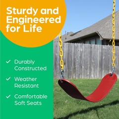 Jungle Gym Kingdom Swing for Outdoor Swing Set – Pack of 1 Swing Seat Replacemen