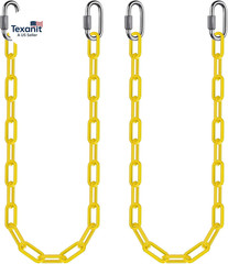 2Pcs 40″ Heavy Duty Hanging Chains with Carabiners 1000 Lbs Capacity Swing Chain