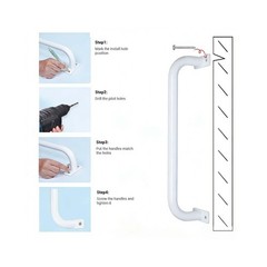 17 Inch 6 Pieces White Metal Safety Handles for Playground – Swing Set Access…