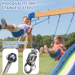 4 Heavy Duty Swing Hangers 360° Bearing Stainless Steel Swing Hooks 1000LBS