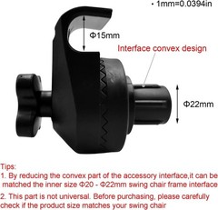 Garden Swing Plastic Fittings (SPF004) to Attach Canopy Frame to Swing Frame(2Pc