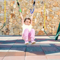 Hanging Ninja Rings, Fitness Gymnastic Rings Backyard Playground Training Equ…