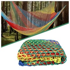 Climbing Cargo Net, Double Layers Playground Safety Net, Rope 1x3m Multicolor