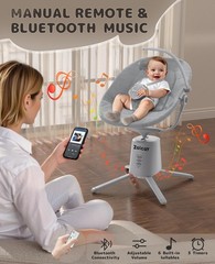 Baby Swing,Baby Swings for Infants with 3 Modes & 5 Speeds, BT Enabled App & …