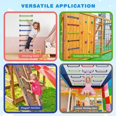 4 Pack 17 Inch Playground Handles, Metal Monkey Bars Indoor & Outdoor, Heavy …