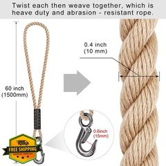 BeneLabel Tree Swing Rope 59in Off-White