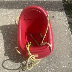 Used Little Tikes Highback Plastic Toddler Swing Red