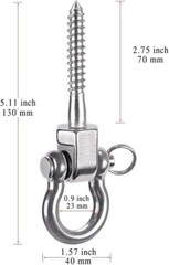Percha oscilante resistente de acero inoxidable antioxidante permanente 6 piezas