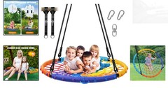 Multicolor 45″ Tree Swing with Durable Net & Easy Assembly – Ideal for All Ages