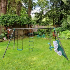 XNS076 blackish green interesting four function swingset face metal plastic safe