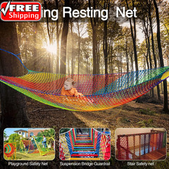 Climbing Cargo Net, 6.5′ X 9.8′ Double Layers Playground Safety Net, Kids Backya